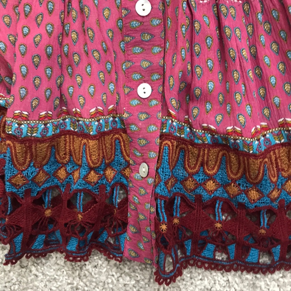 Sundance Boho Button Down Blouse - image 4